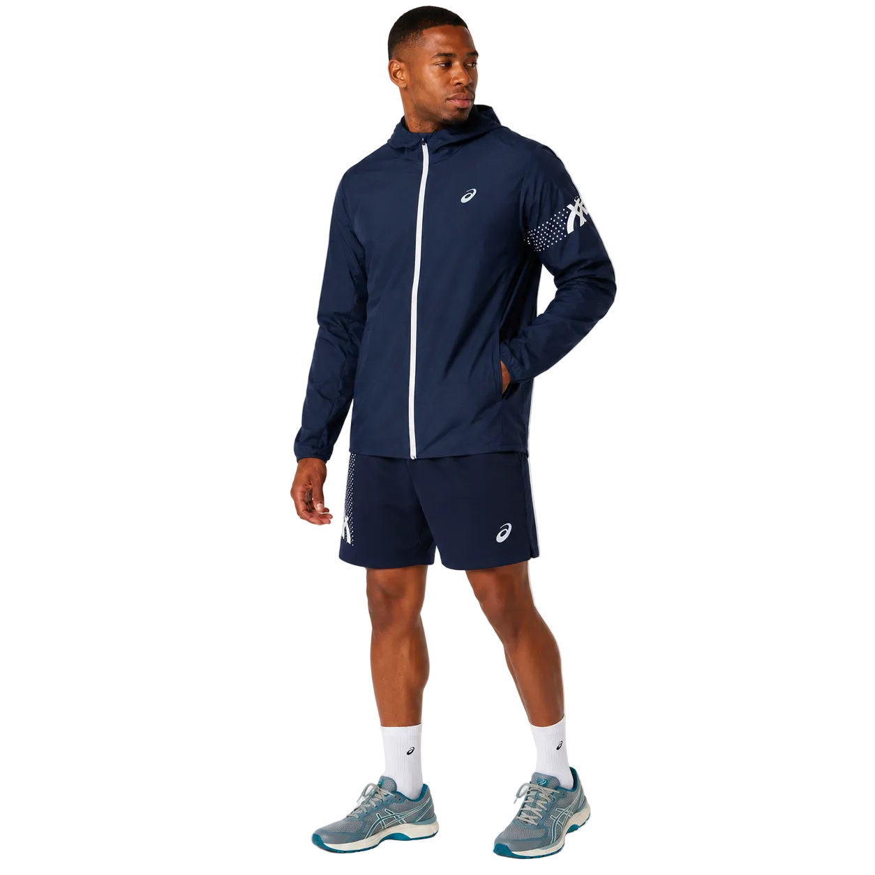 Asics Navy Icon Jacket  -  S M L