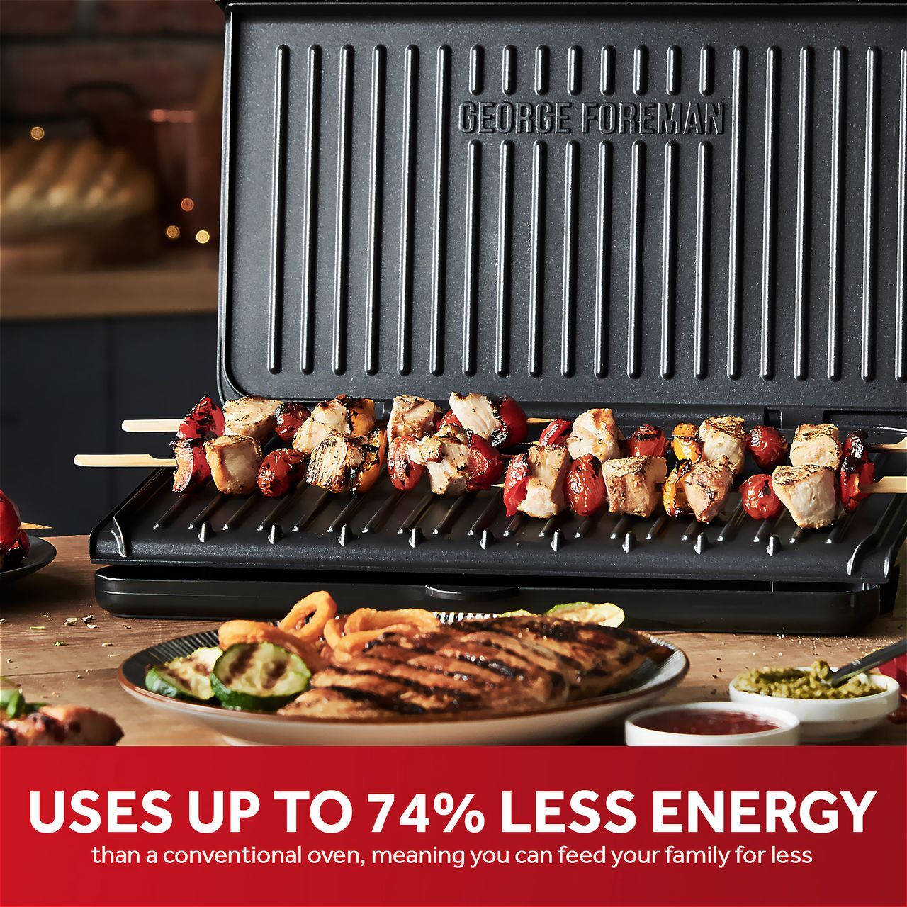 George Foreman 25820 Fit Grill - Large Health Grill Black - New 🏴