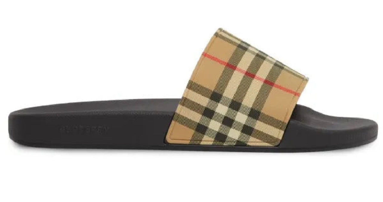 Burberry Checkered Sliders