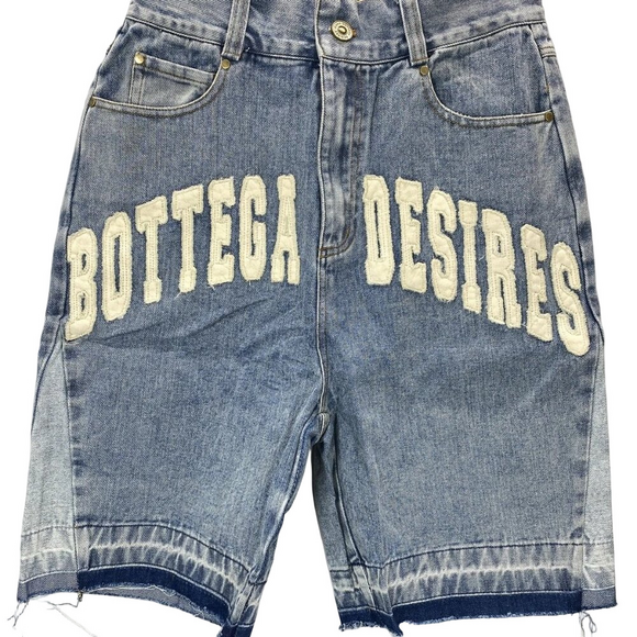Bottega Desires Blue Denim Shorts - M