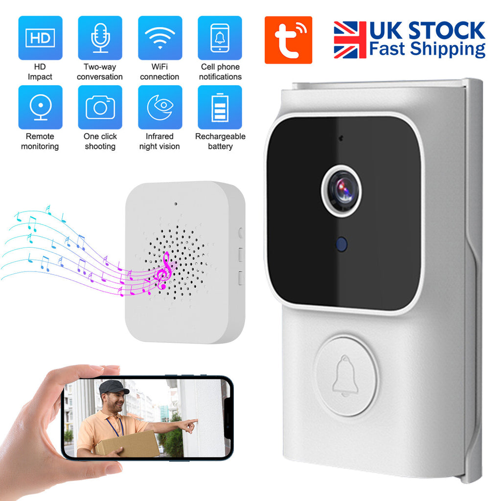 Wireless WiFi Smart Ring Video Doorbell Security Camera Bell Phone Door Intercom - new 🏴