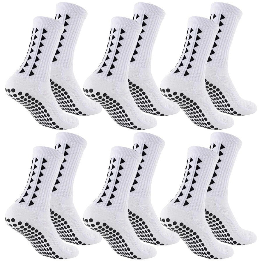 6 Pairs Sports Grip Socks Football Unisex Non-Slip - New 🏴
