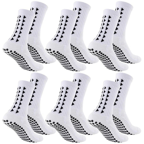 6 Pairs Sports Grip Socks Football Unisex Non-Slip - New 🏴