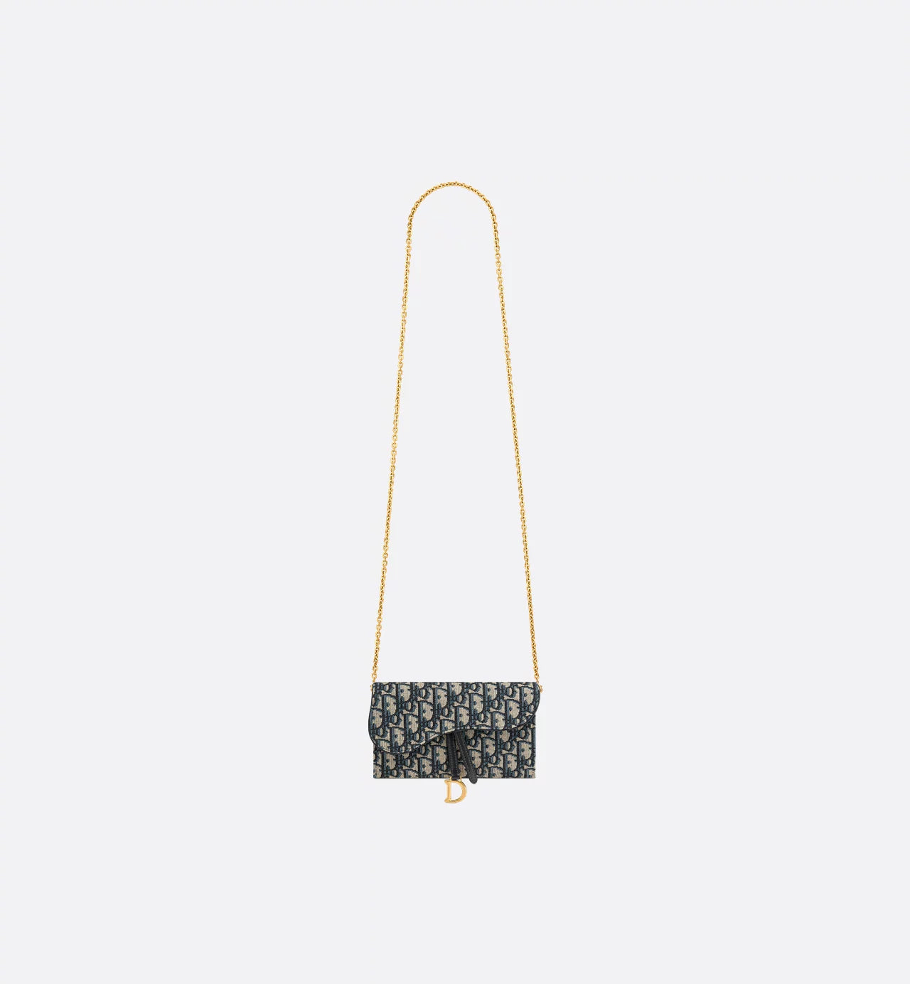 Small Saddle Pouch with Chain
Blue Dior Oblique Jacquard
