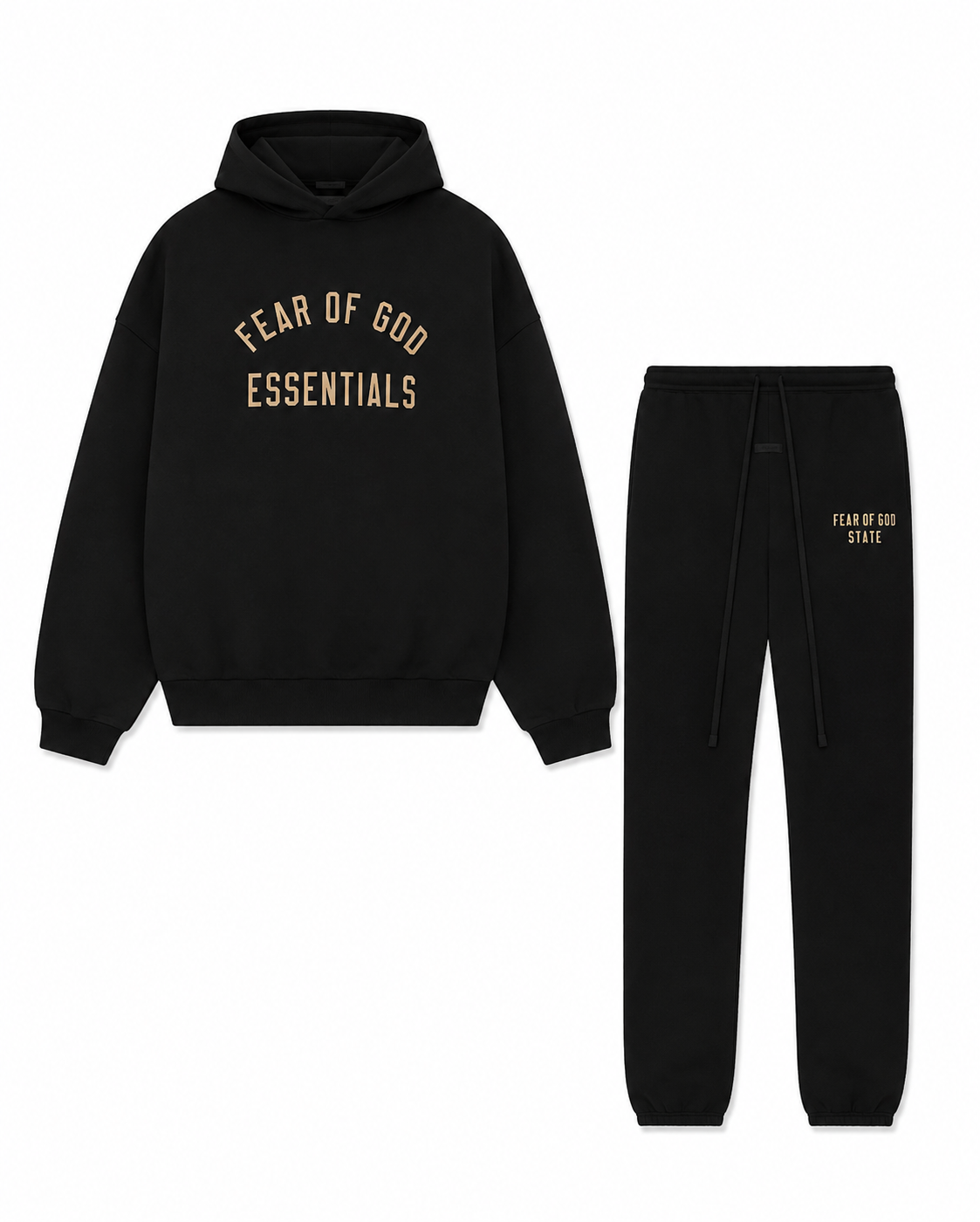 FEAR OF GOD ESSENTIALS TRACKSUIT 'Black & Yellow' (FW24)- Multiple Sizes