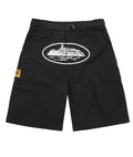 Corteiz Alcatraz Cargo Shorts Black - S/M
