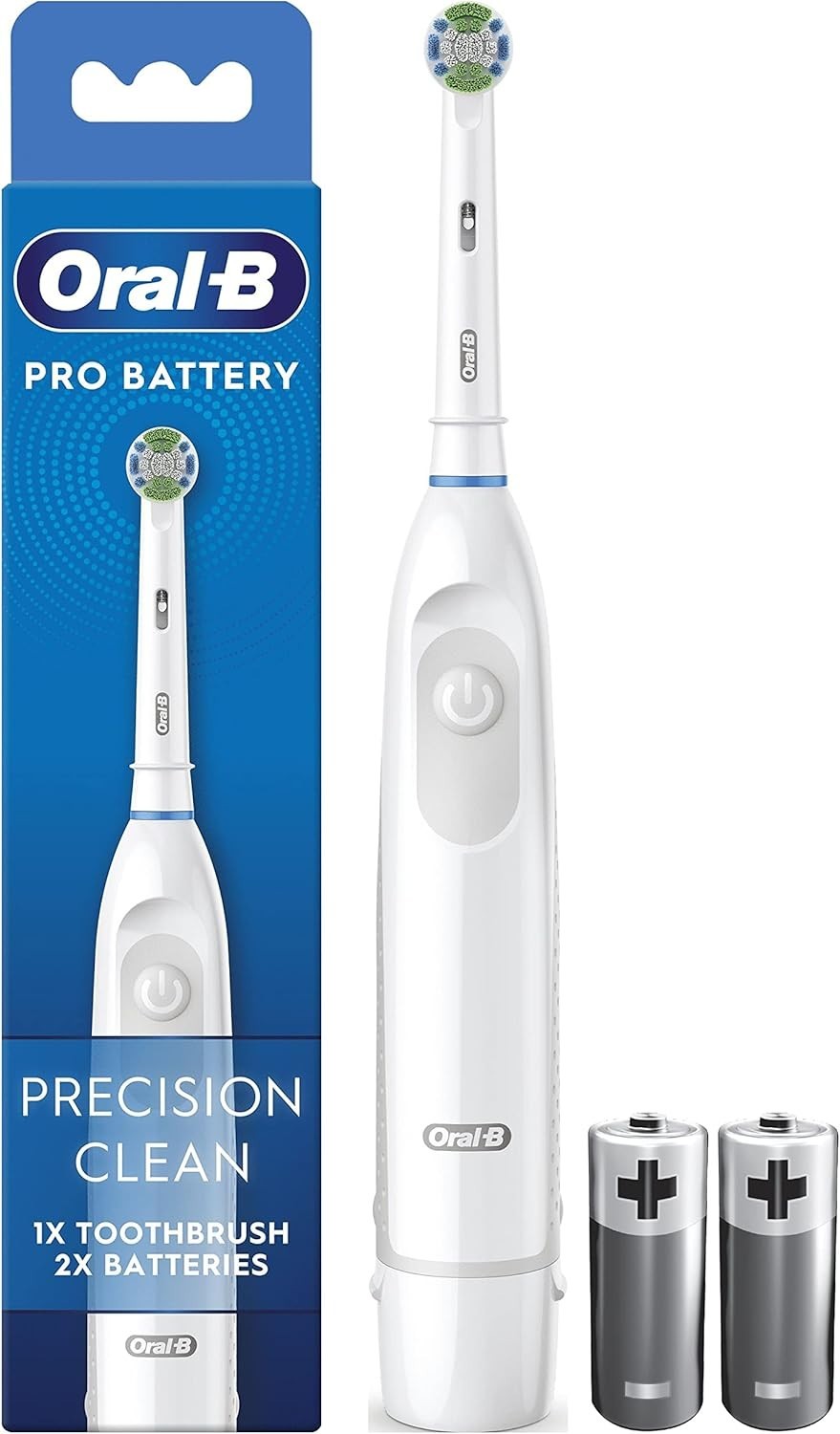 Oral-B Pro Battery Toothbrush, Precision Clean Toothbrush Head, Plaque Remover - New 🏴