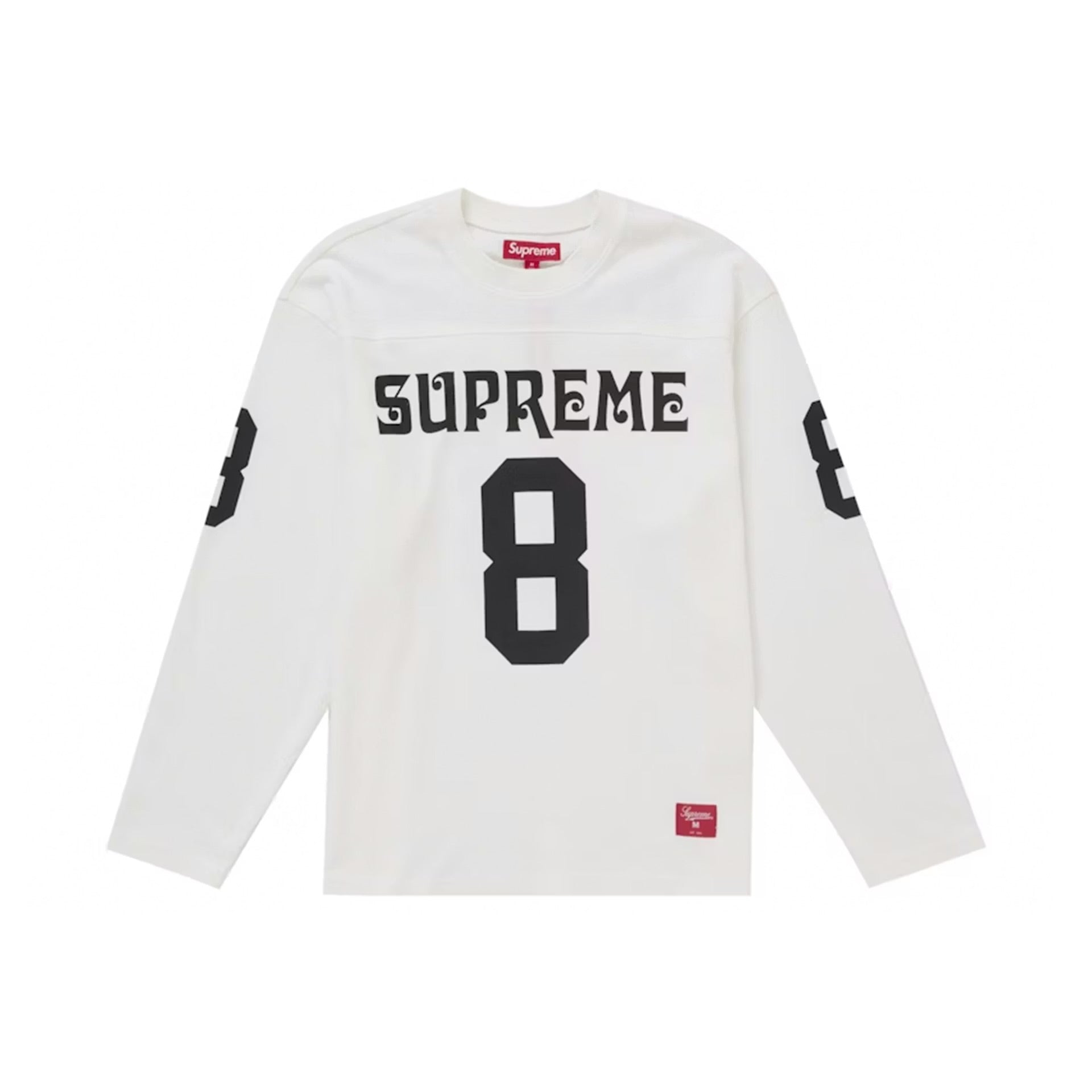 SUPREME AFFILIATED L/S FOOTBALL TOP WHITE