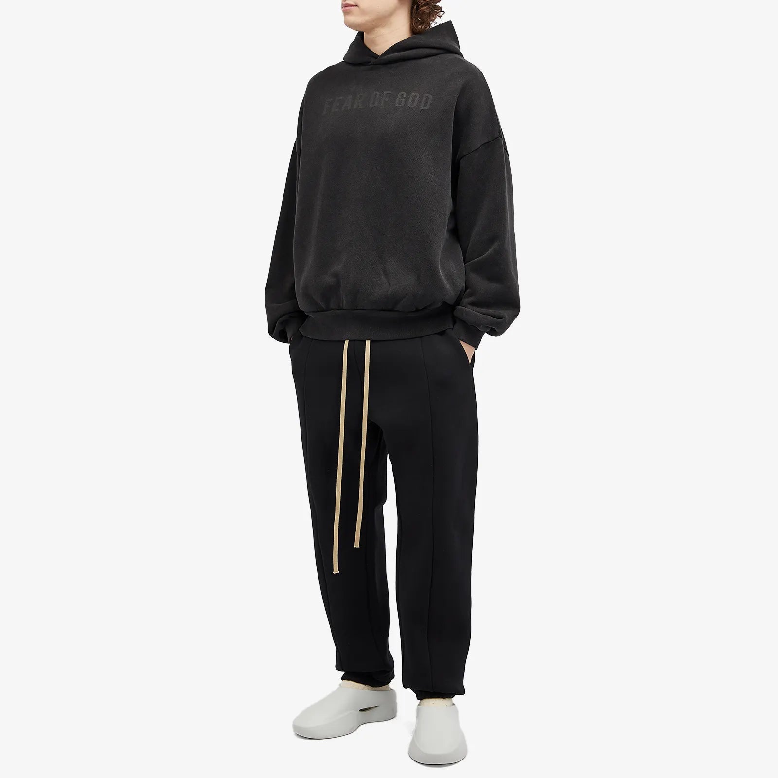 Fear of God Men's Text Logo Hoodie in Black✔️