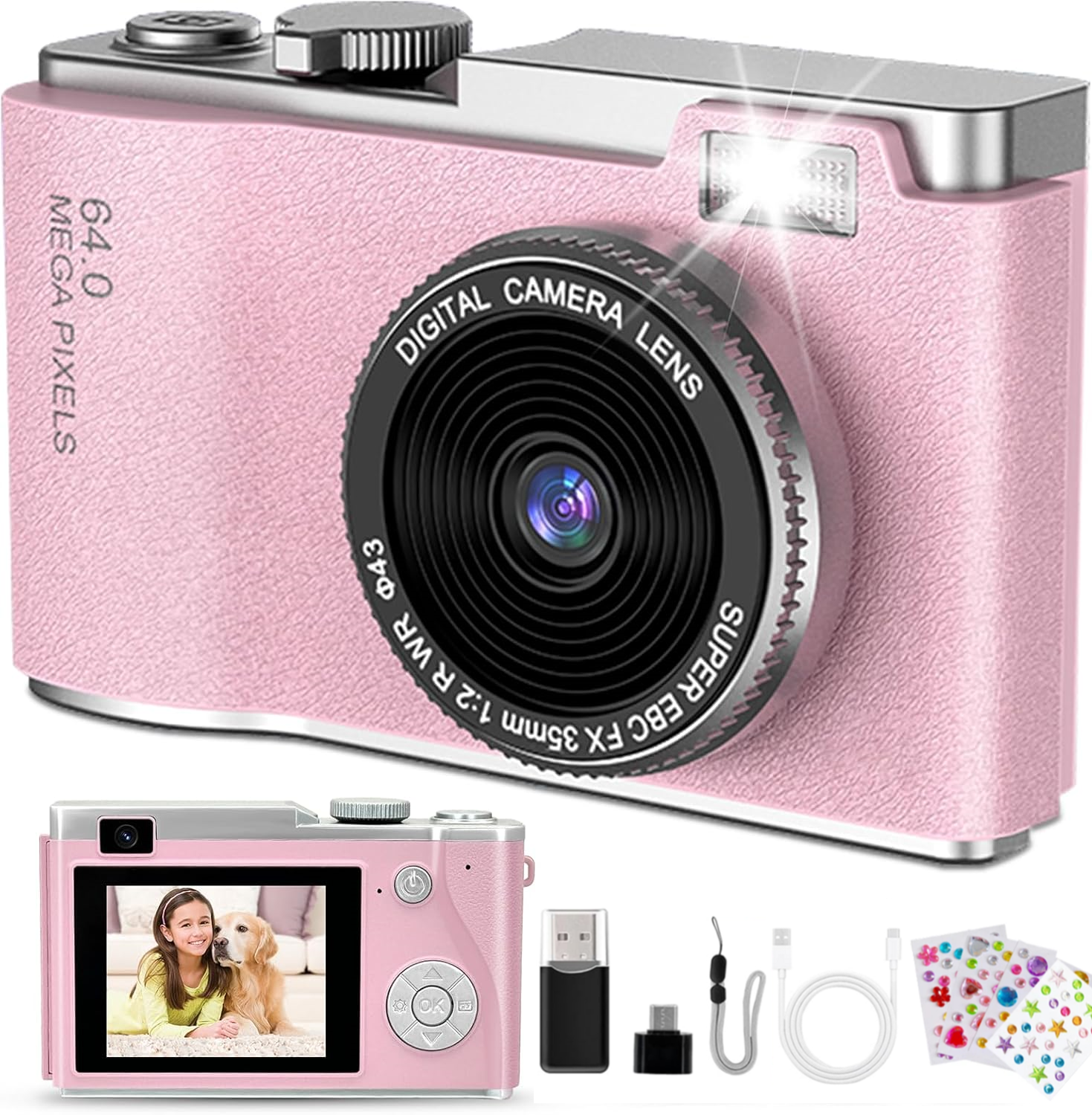 Digital Camera HD 1080P 64MP 2.4'' LCD Display Screen 8X Zoom Anti-Shake Camera - New 🏴