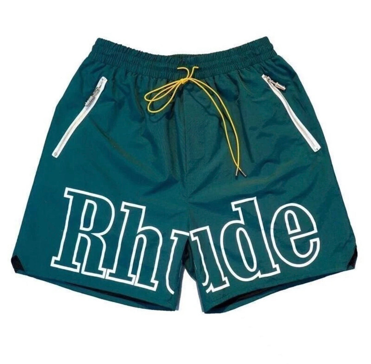 RHUDE Mens Green Track Shorts - Large - New🏴