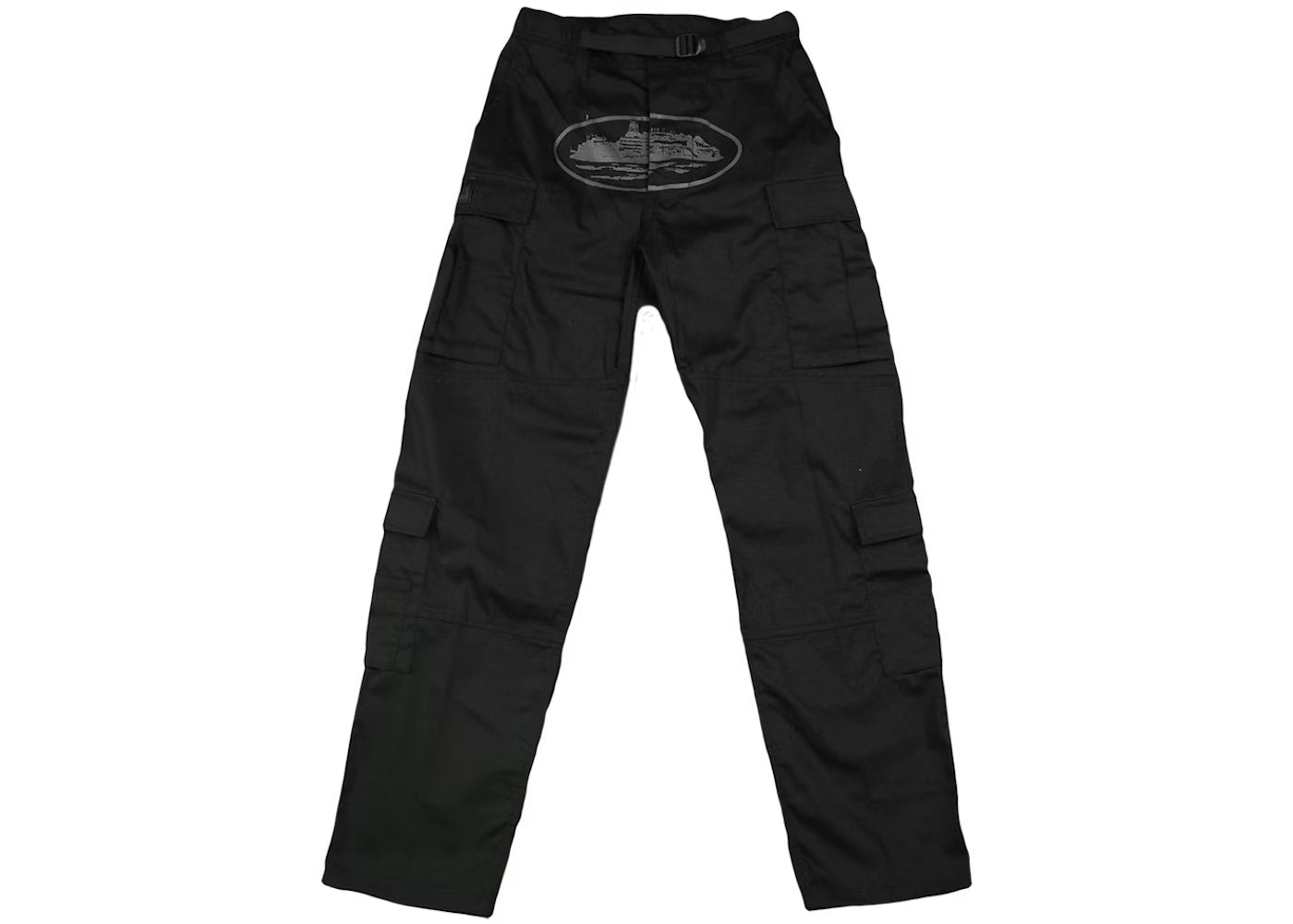 Corteiz Triple Black Cargo Pants