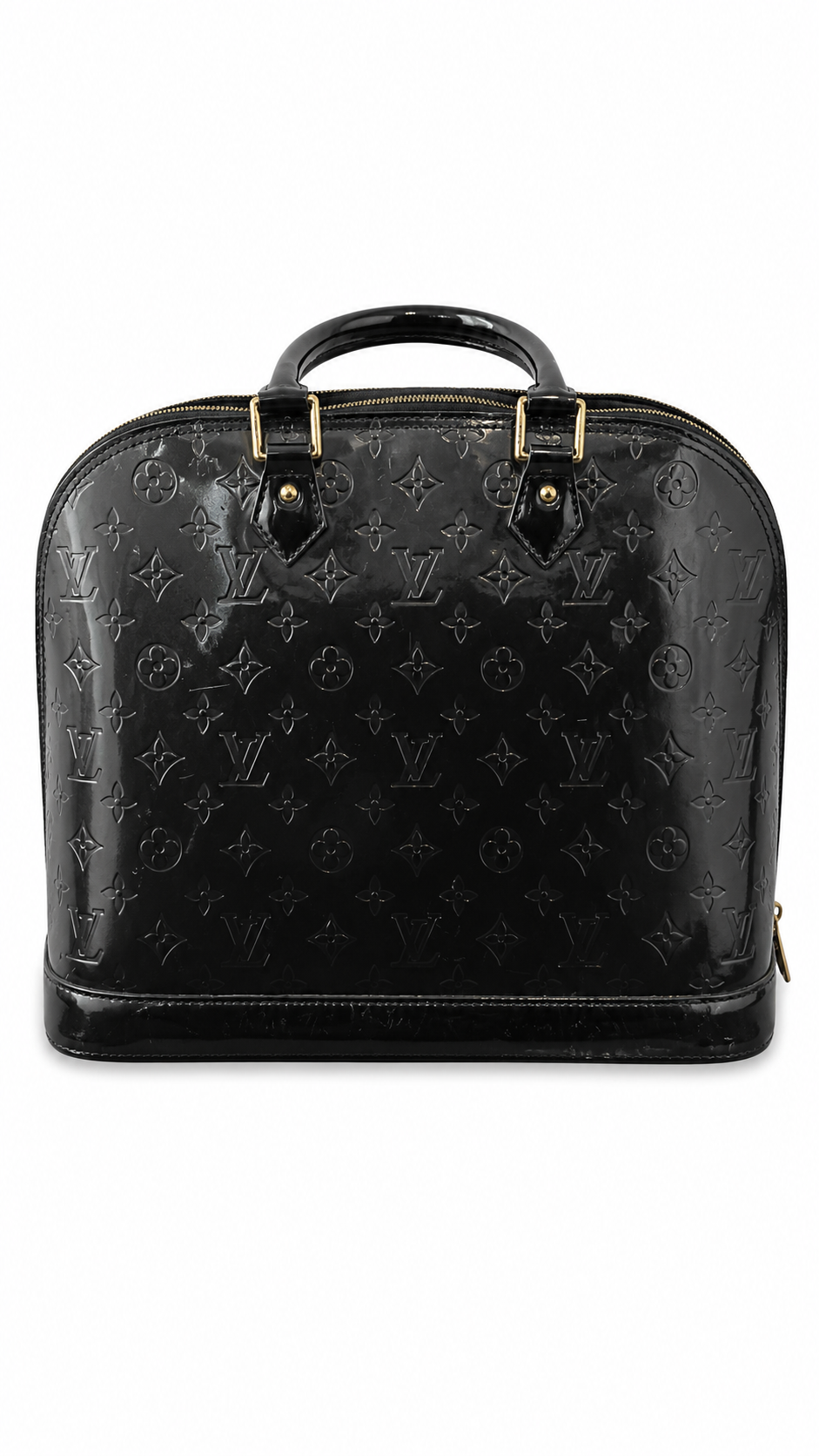 Louis Vuitton Alma Pm Black Patent Leather Handbag - Authenticity Guaranteed