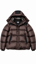 BURBERRY 2 IN 1 PUFFER JACKET BROWN BLACK MENS JACKET DOWN COAT - Authenticity Guaray
