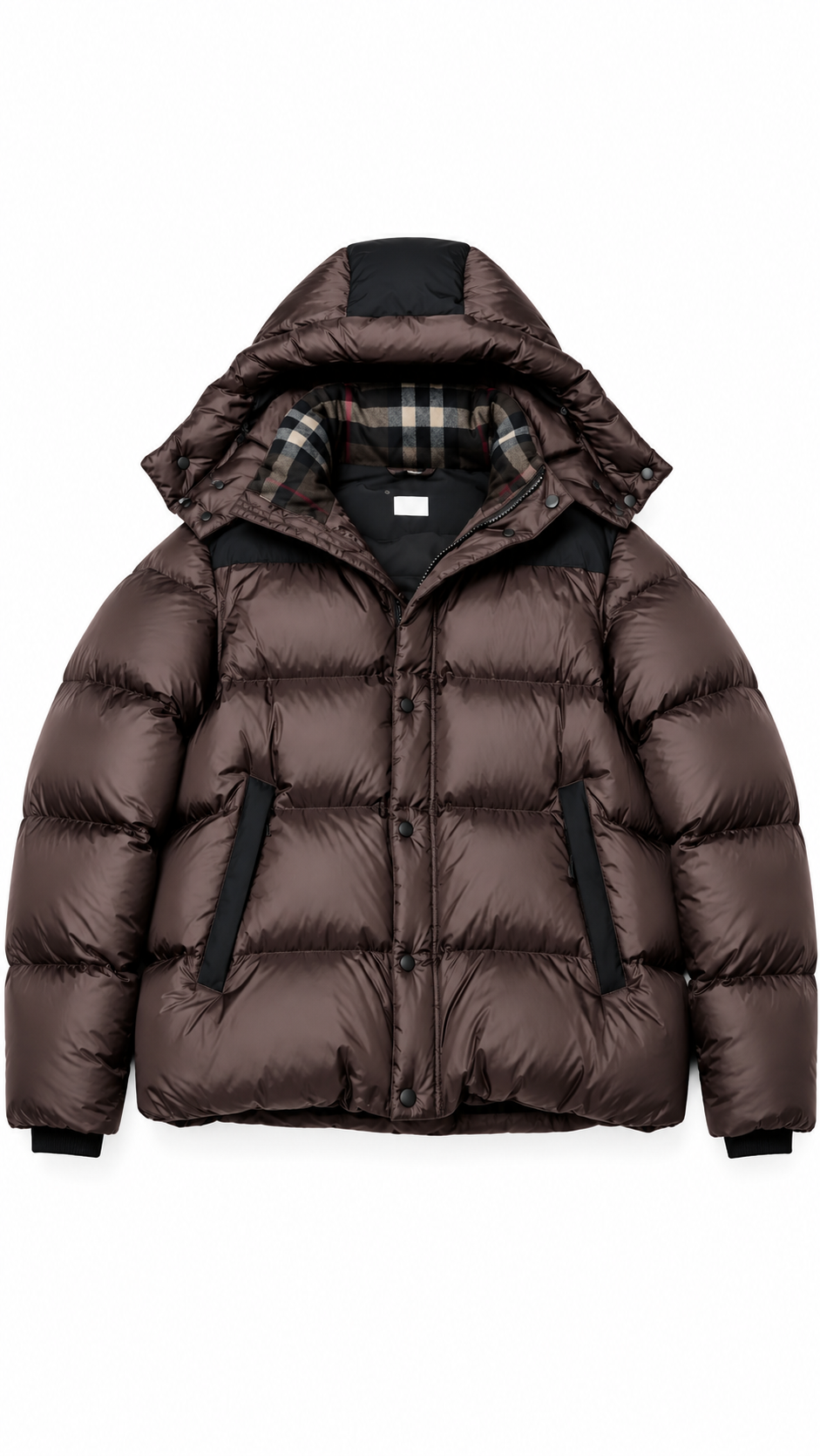 BURBERRY 2 IN 1 PUFFER JACKET BROWN BLACK MENS JACKET DOWN COAT - Authenticity Guaray