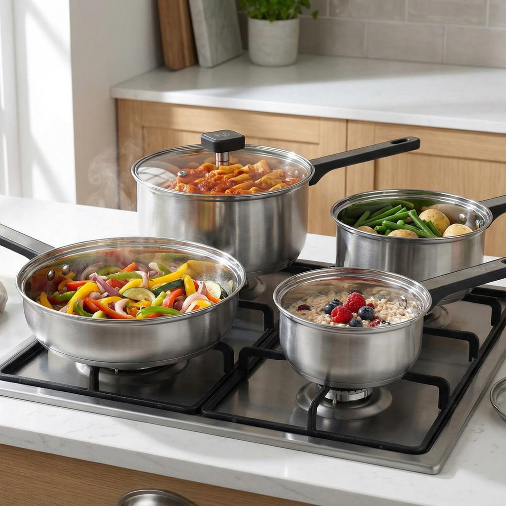 Salter Expert 5-Piece Stainless Steel Pan Set , PFAS-Free - New 🏴