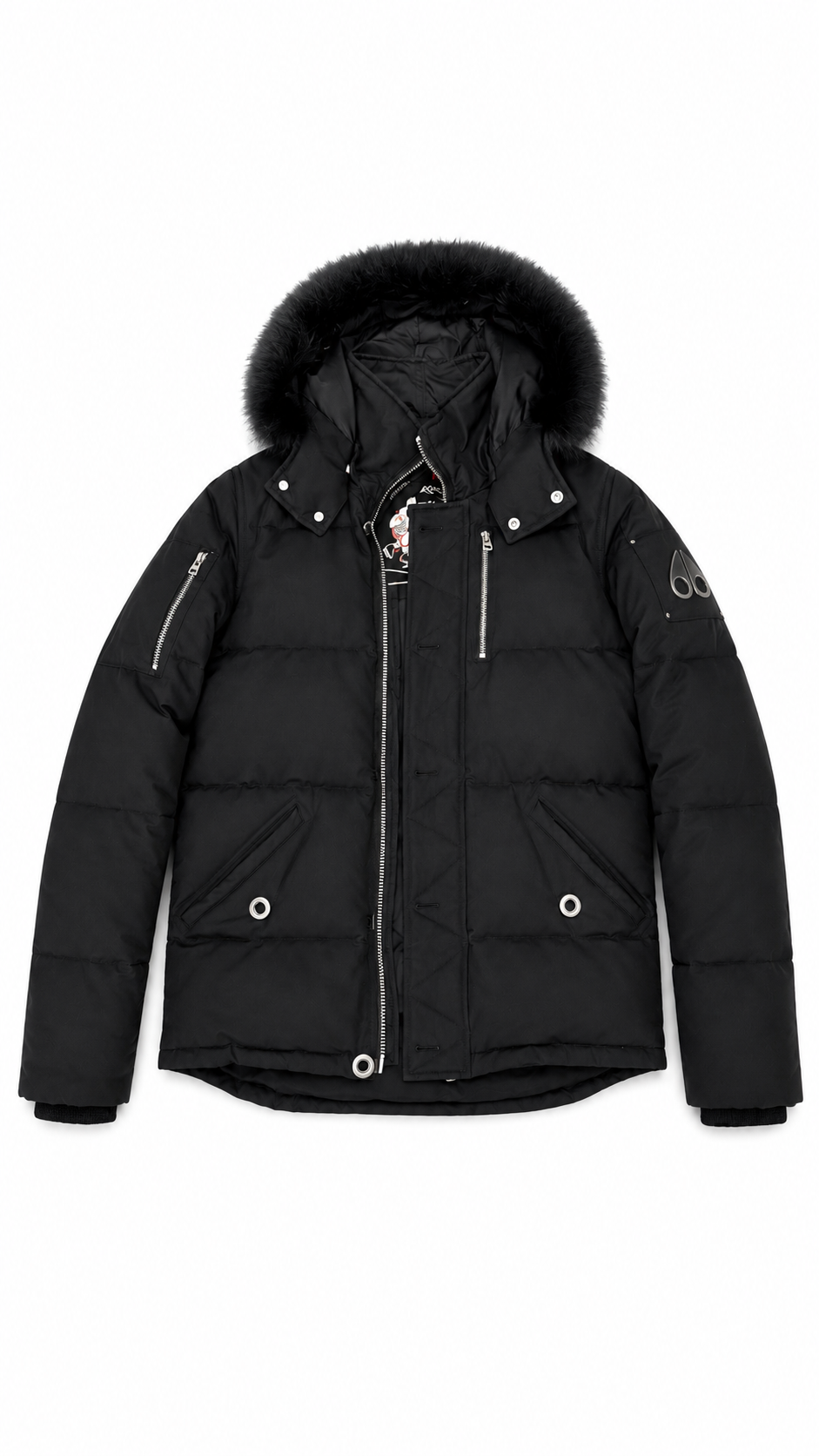 Moose Knuckles 3Q Jacket with Black Fur Hood - Authenticity Guaranteed