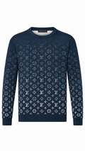 LVSE Monogram Degrade Crewneck - Navy