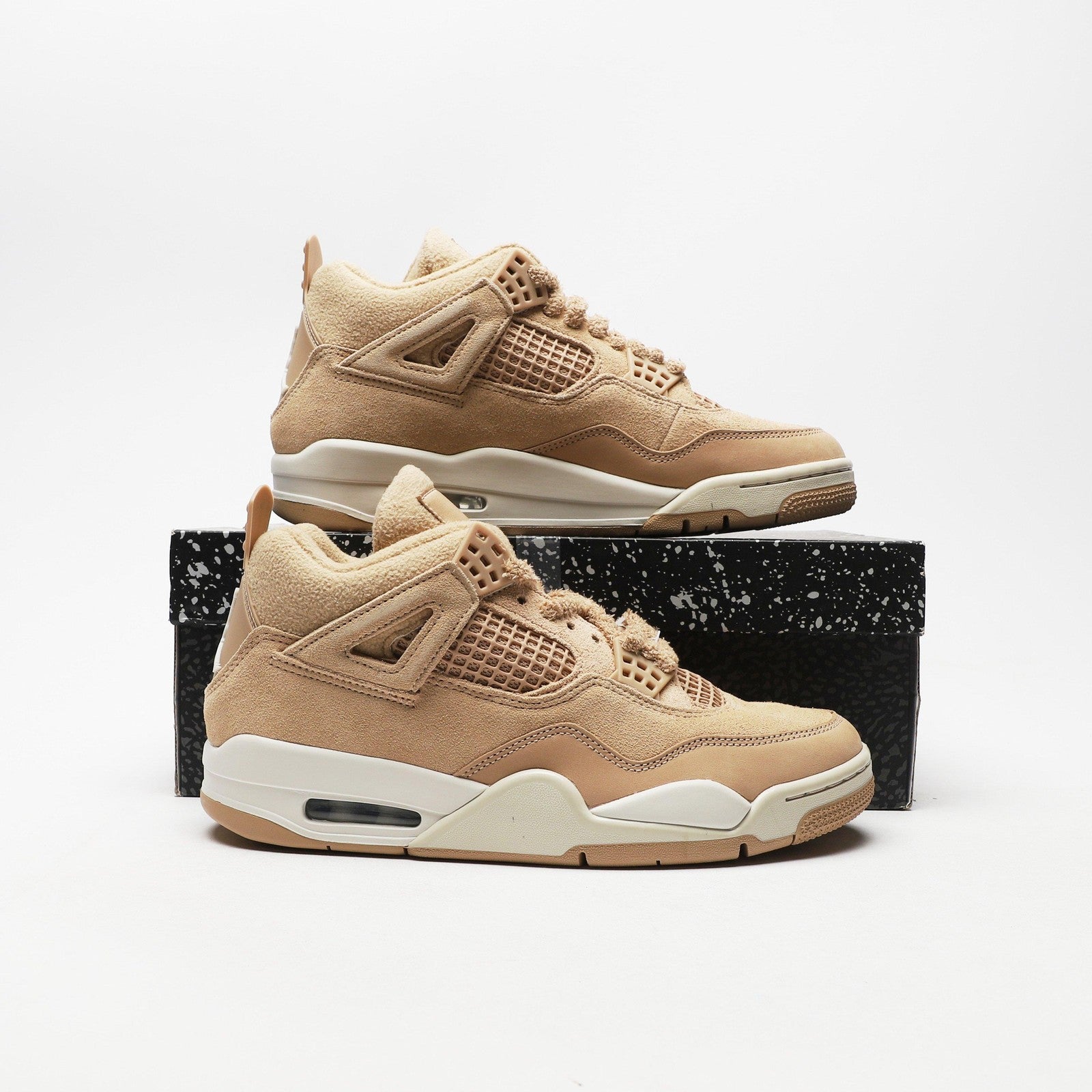 JORDAN Air 4 Retro 'Cozy Girl' Women's Beige Trainers - New 🏴