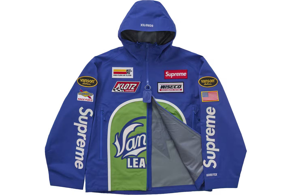 Supreme Vanson Leathers GORE-TEX Shell Jacket - Royal Blue - Multiple Sizes 🌀