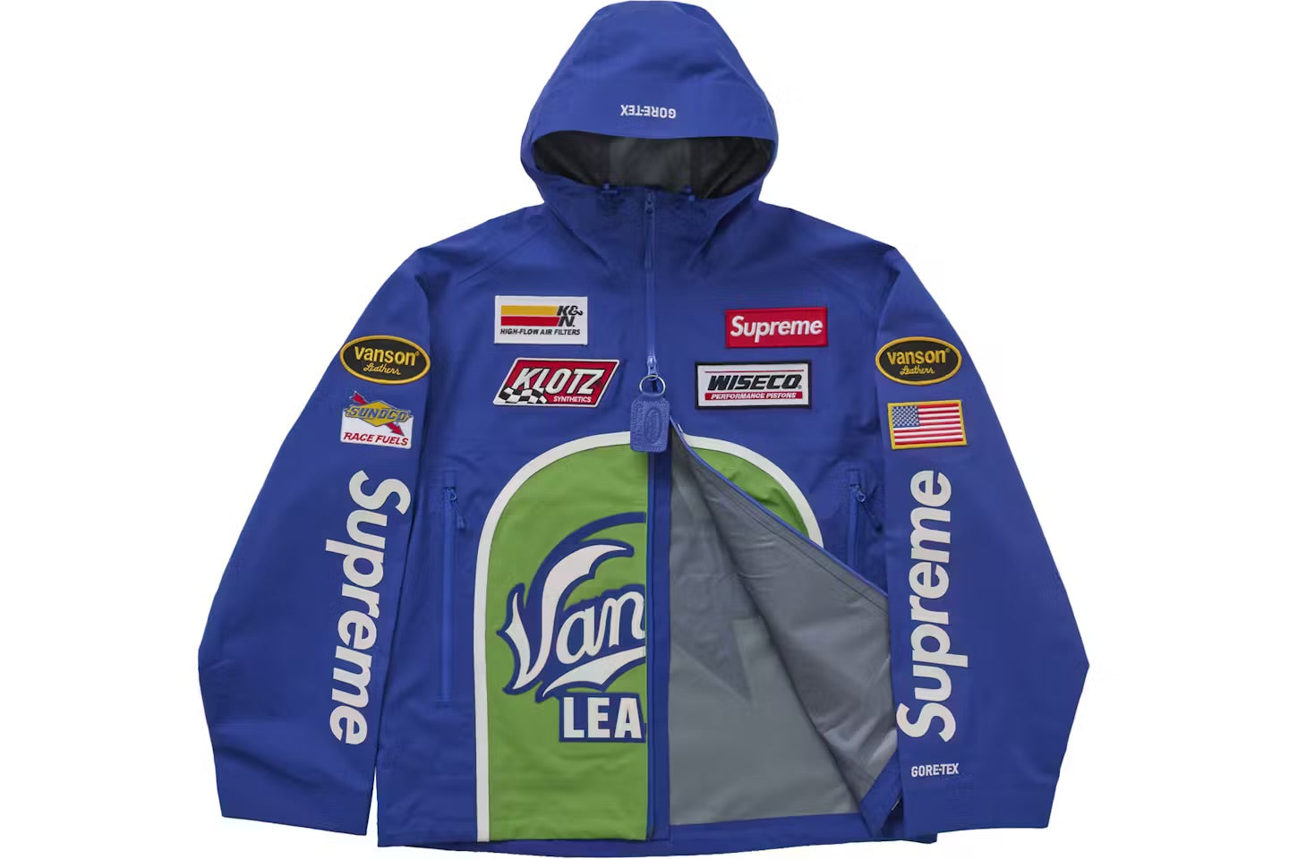 Supreme Vanson Leathers GORE-TEX Shell Jacket - Royal Blue - Multiple Sizes 🌀