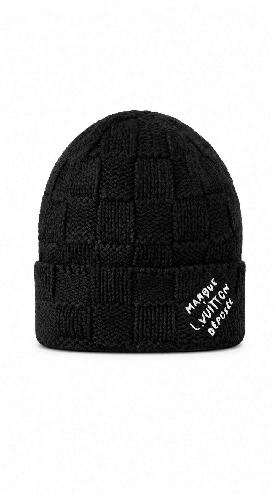 LV Damier Snug Beanie - Luxury Black