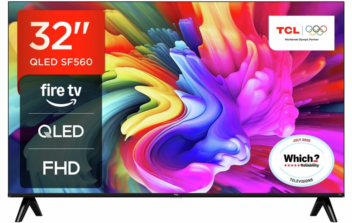 TCL 32 Inch TV SMART QLED Fire TV 32SF560-UK Full HD 1080p HDR Freely TV