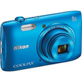 Nikon COOLPIX S3600 Digital Camera 20.1MP 8x Optical Zoom Blue