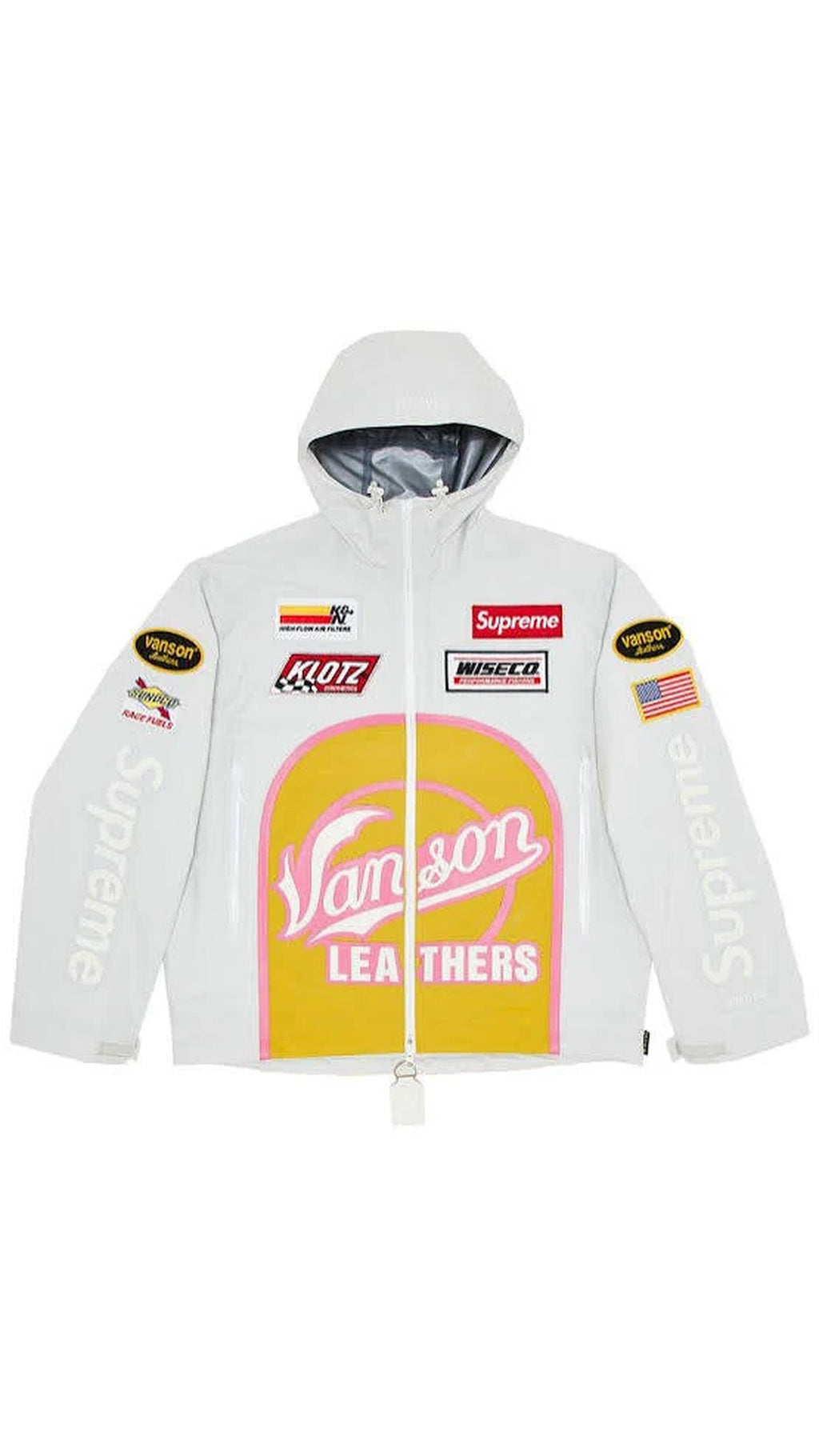 Supreme Vanson Leathers GORE-TEX Shell Jacket “White”