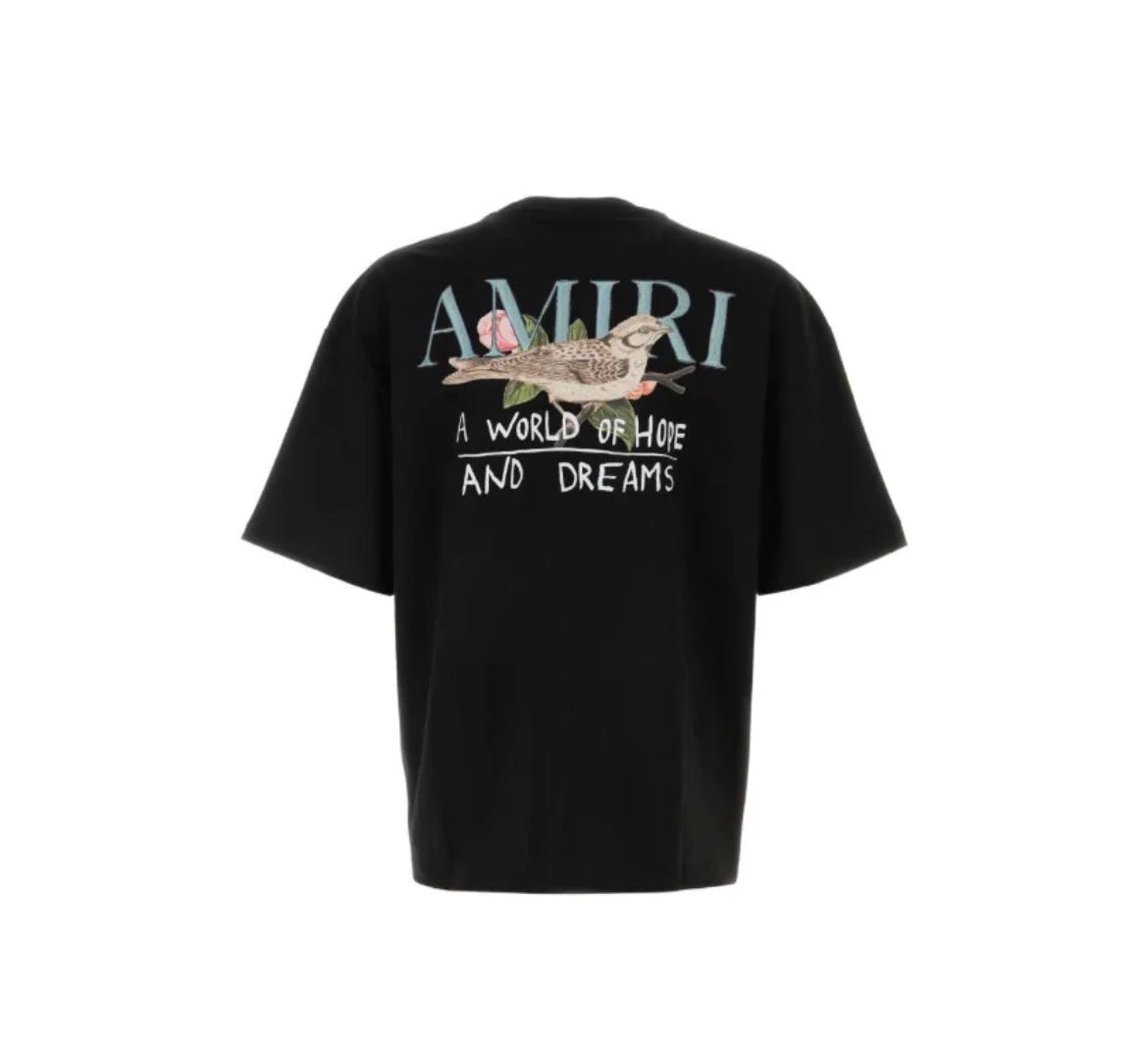 Amiri Black Dreams And Hopes Graphic Print T-Shirt - Medium