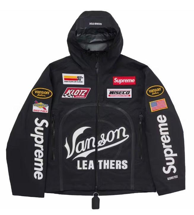 Supreme Vanson Leathers GORE-TEX Shell Jacket “Black”