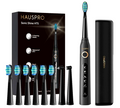 Electric Toothbrush HAUSPRO HT5 Sonic Black 8 Heads 5 Modes Travel Case USB Oral - New 🏴