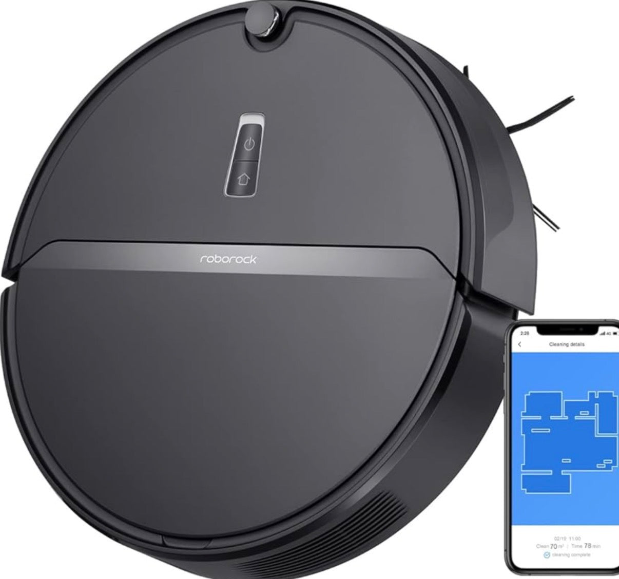 Roborock E4 Robotic Vacuum Cleaner, Black