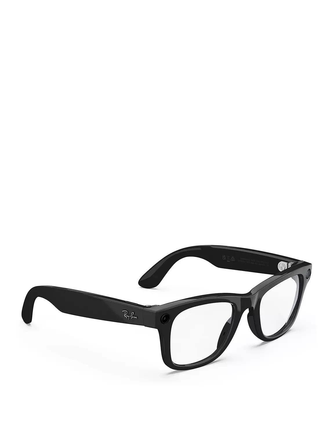 Ray-Ban Meta Wayfarer Glasses - Shiny Black, Clear - opened 🏴☑️