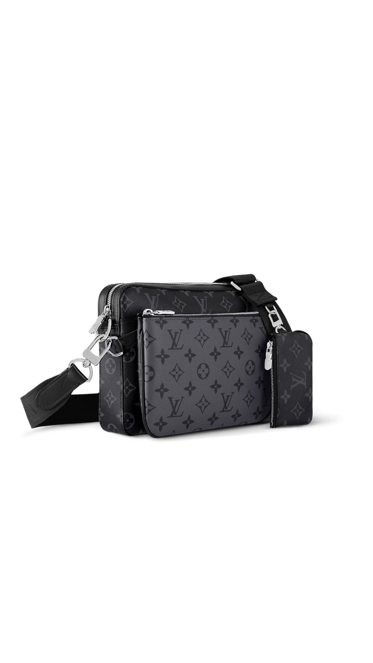 LV Trio Messenger Bag Black Grey