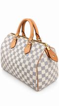 ‪ Louis Vuitton Damier Azure Canvas Speedy 30 Handbag - Authenticity Guaranteed