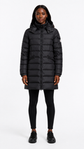 Moncler Charpal Black Long Puffer - women’s- Authenticity Guaranteed