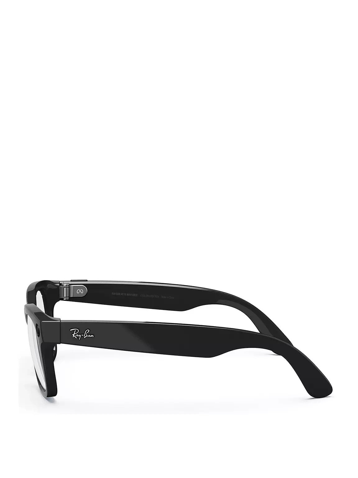 Ray-Ban Meta Wayfarer Glasses - Shiny Black, Clear - opened 🏴☑️