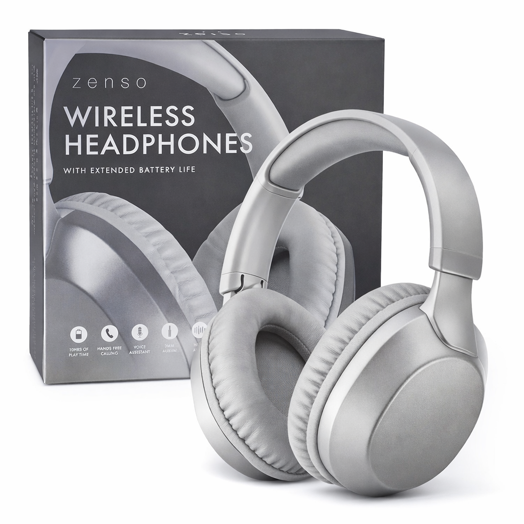 Wireless Bluetooth Headphones with Noise Cancelling Over-Ear Earphones - New 🏴