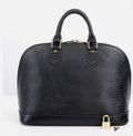 LOUIS VUITTON LV Epi Alma PM M52142 Hand Bag Black☑️