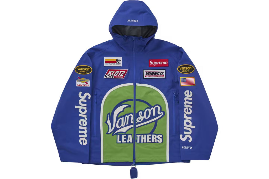 Supreme Vanson Leathers GORE-TEX Shell Jacket - Royal Blue - Multiple Sizes 🌀