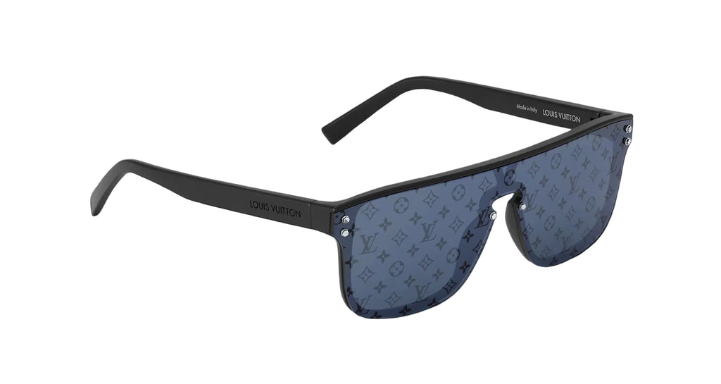 Louis Vuitton LV Waimea Sunglasses Black/Blue Reflective Authentic
