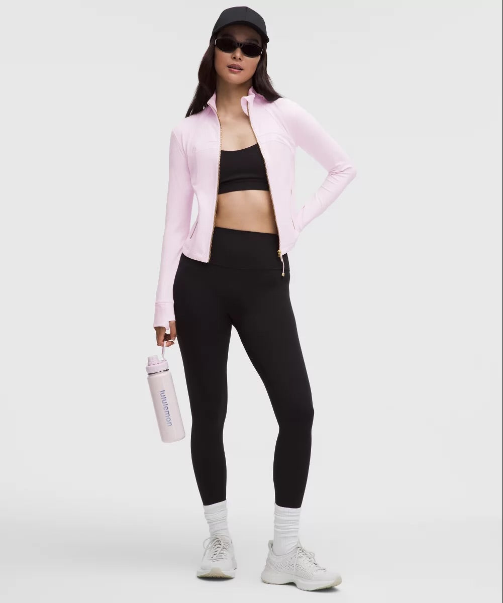⁠Lululemon Define Cropped Jacket Nulu - Pink (Gold Zip) - New 📲