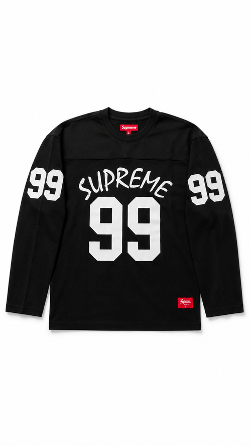 SUPREME 99 LONG SLEEVE FOOTBALL TOP BLACK