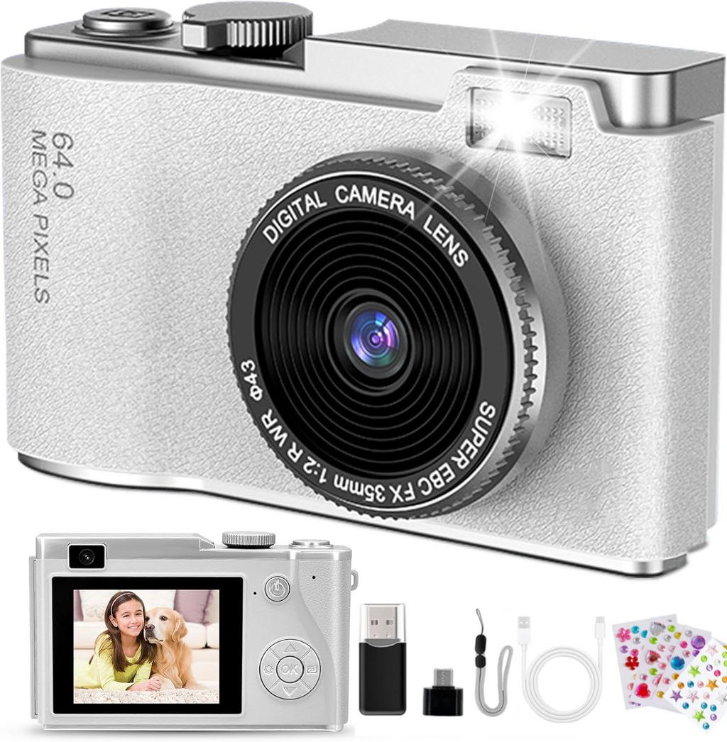 Digital Camera HD 1080P 64MP 2.4'' LCD Display Screen 8X Zoom Anti-Shake Camera - New 🏴