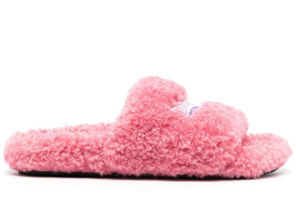 Balenciaga Womens Furry Slides 'Sweet Pink'