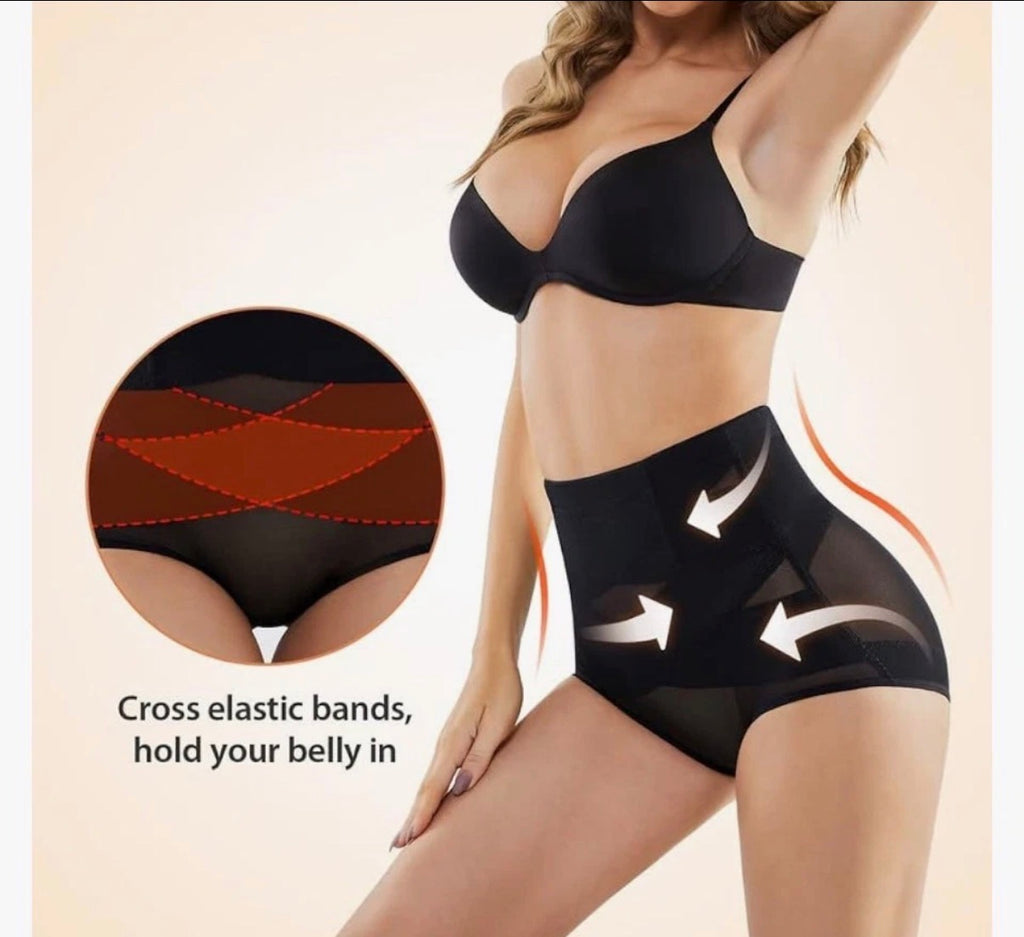 Women's  stretchy Tummy Control Knickers High Waist Shapewear in Beige or Black🏴