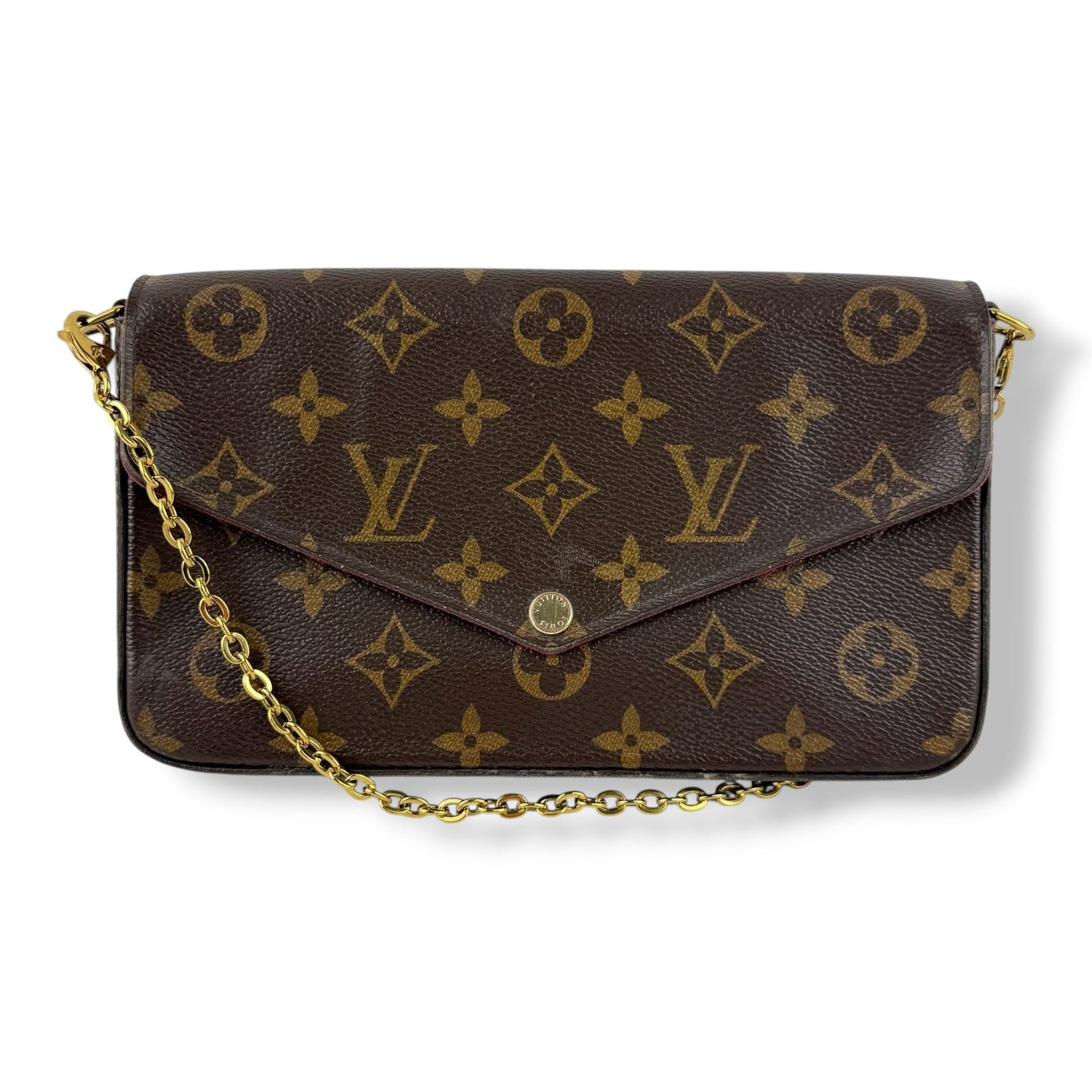 Louis Vuitton Felicie Pochette Brown Monogram Handbag - Preowned🏴☑️