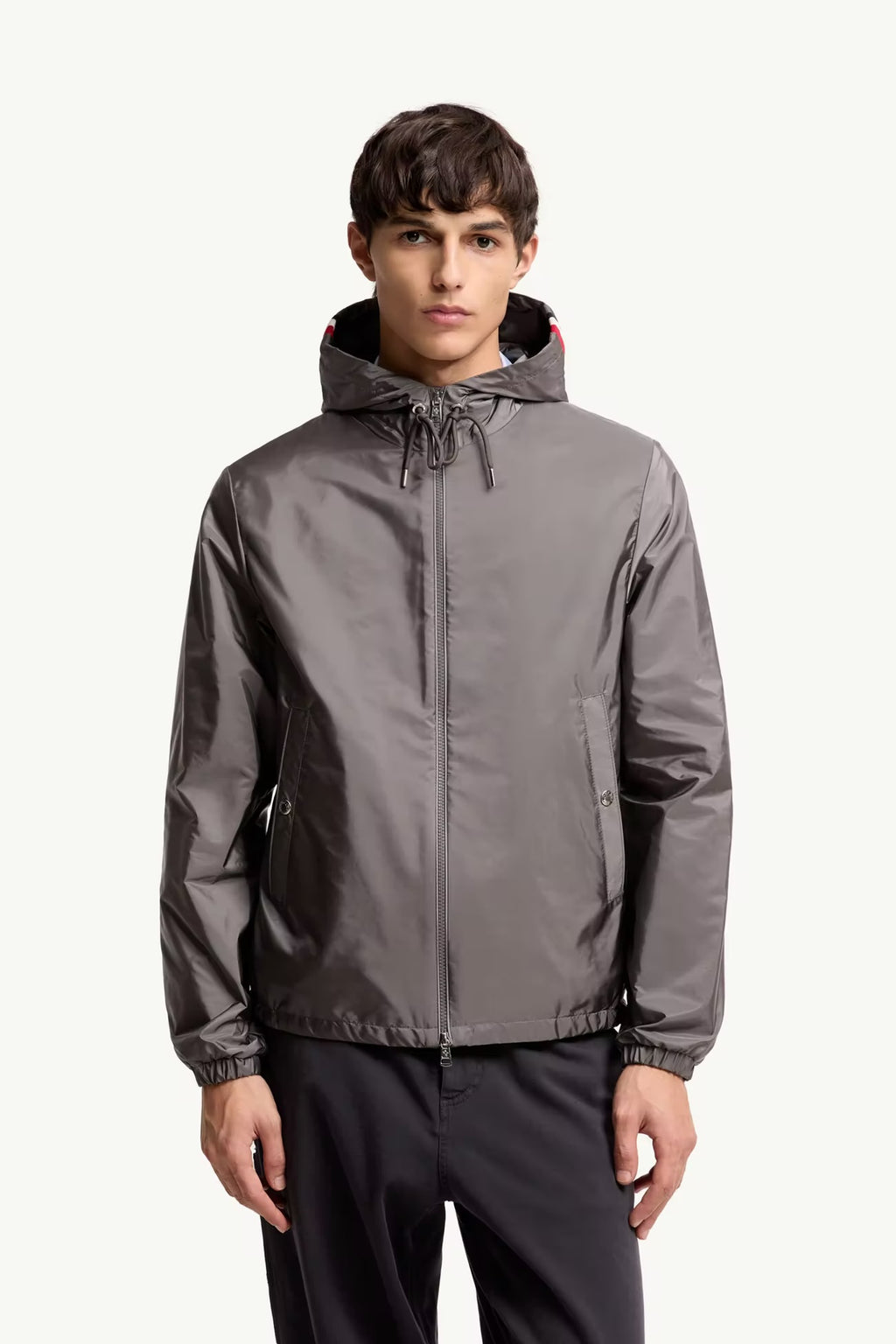 Moncler Grimpeurs Hooded Windbreaker Jacket Grey