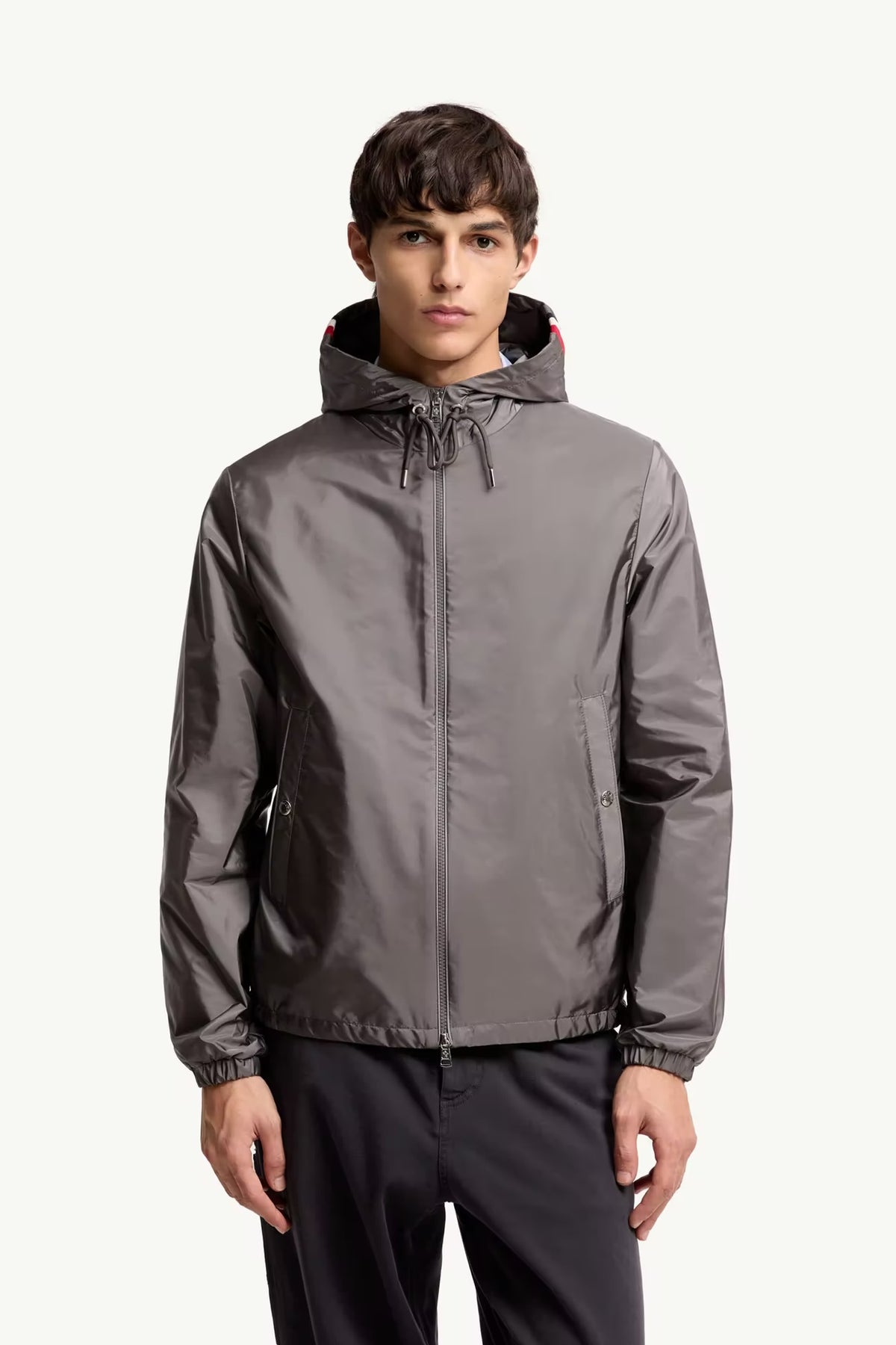 Moncler Grimpeurs Hooded Windbreaker Jacket Grey